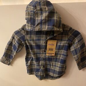 Classic Rugged wear infant Hooded plained shirt .4